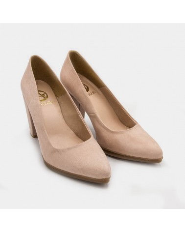 Zapato nude tacón alto mujer