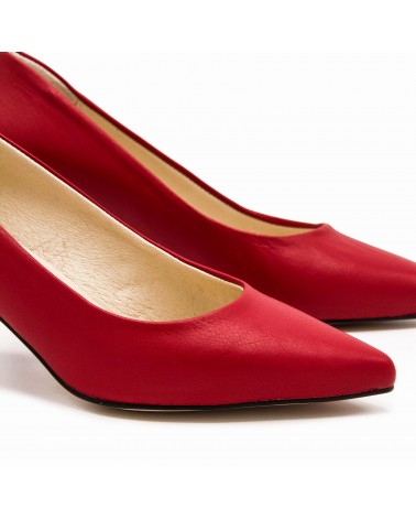 Zapato salón napa rojo