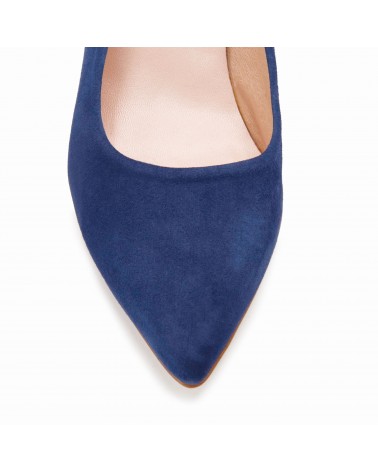 Zapato salón ante azul