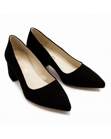 Zapato salón ante negro