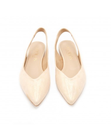 Zapato plano abierto beige