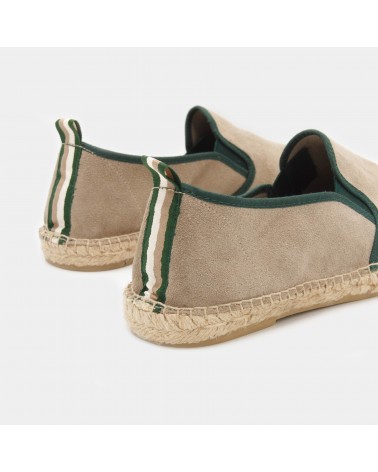 Zapato de serraje piso esparto beige