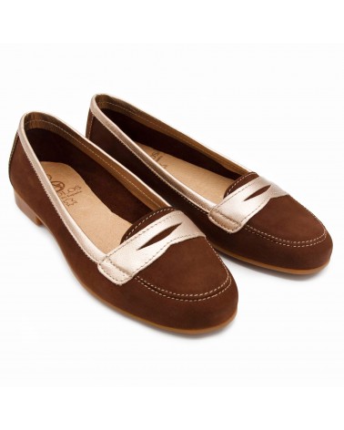 Flat shoe woman brown