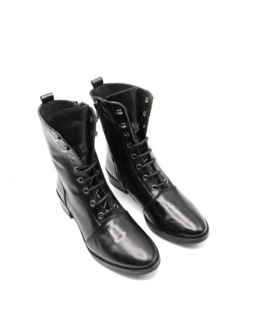 Black leather boot