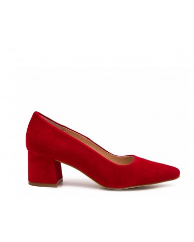 Suede lounge shoe red