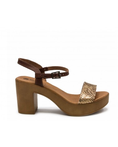 Brown high heel sandal