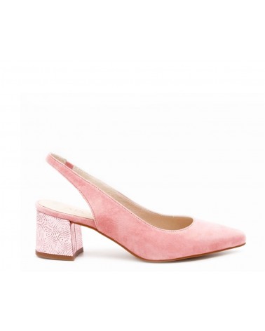 zapato rosa destalonado