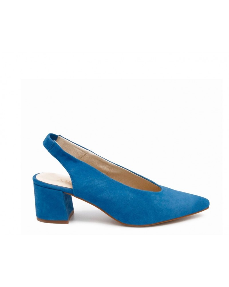Zapato salón destalonado azul Zapato salón destalonado azul