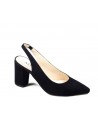 Zapato salón destalonado negro
