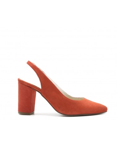 Zapato salón destalonado coral Zapato salón destalonado coral