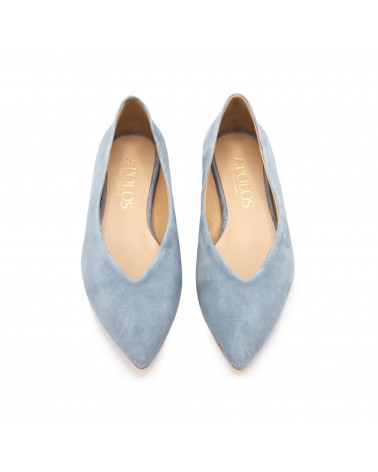 Zapato plano mujer en piel ante cómodo l Apolos zapatería Fuensalida