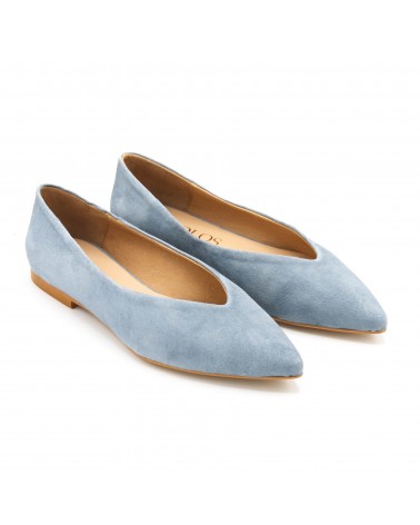 Zapato plano mujer en piel ante cómodo l Apolos zapatería Fuensalida