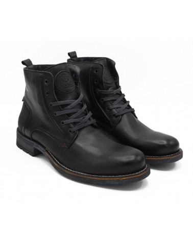 Black boot with laces Black boot with laces