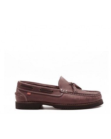 Mocasín de borlas en piel niño. Tienda Apolos