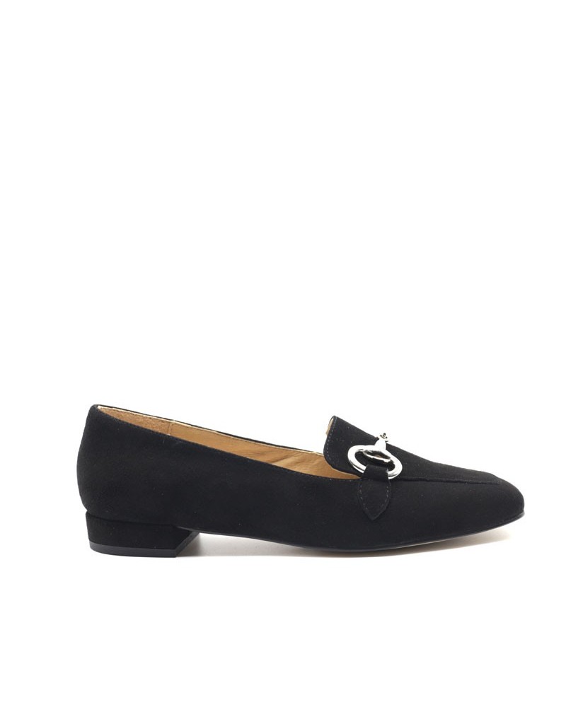 Mocasín de tacón bajo adorno ante |  Apolos Mocasín de tacón bajo adorno ante |  Apolos