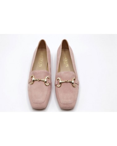 Mocasín de tacón bajo adorno ante |  Apolos