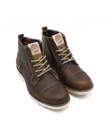 Brown boot with laces