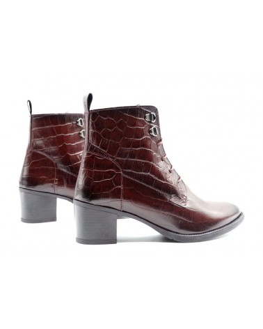 Botín Piel Tacón Cordones |  Apolos