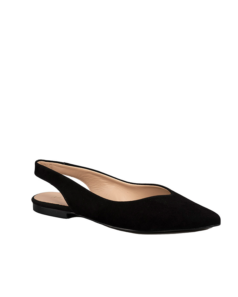 Bailarina plana destalonada fabricada en piel. Hecha en España. Apolos