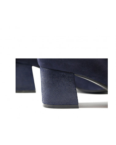 Zapato salón piel tacón ancho