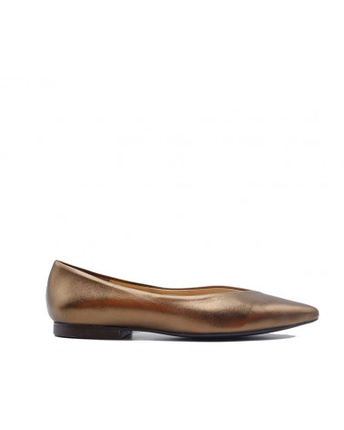 copy of Women's shiny leather flat shoes