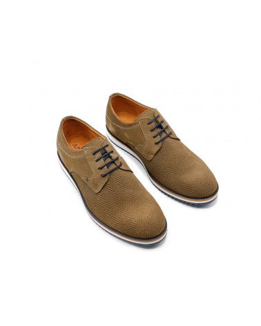 Zapato para hombre de cordones con grabado y fabricado en piel. Aplos