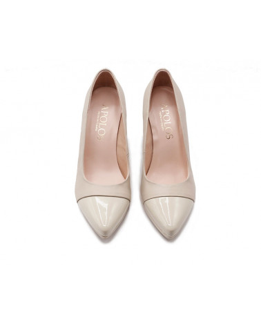 Zapato de tacón con plataforma 1160. Fabricado en piel. Apolos.