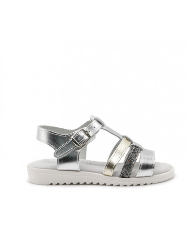 Sandalia para niña fabricada en piel con planta acolchada. Apolos