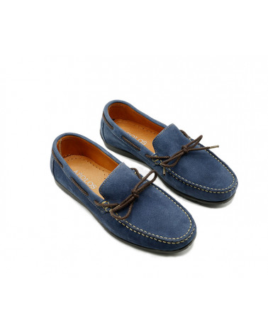 Zapato mocasín náutico piel serraje |  Apolos