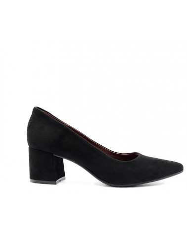 Zapato salón ante Aurora. Salón de tacón bajo cómodo. Apolos zapatería