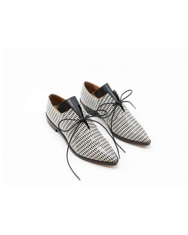 Zapato cordones blucher piel combinado lagrimas |  Apolos Zapato cordones blucher piel combinado lagrimas |  Apolos