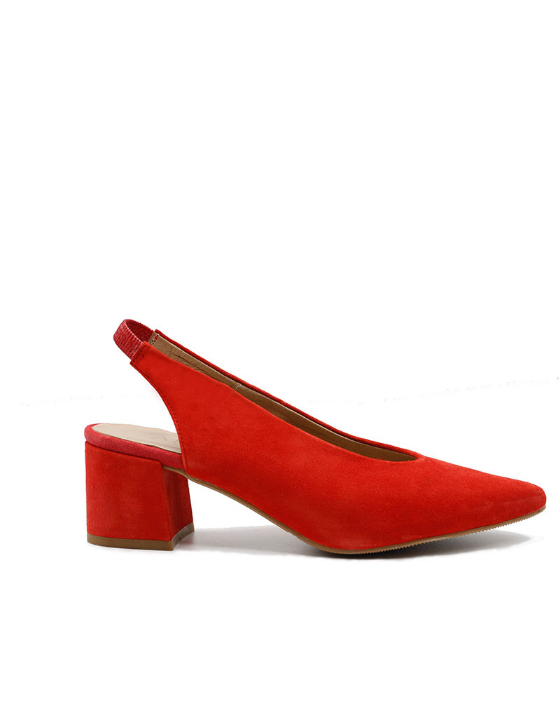 Zapato salón destalonado mujer ante. Fabricado en España. Apolos.