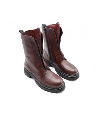 Bota cremallera central