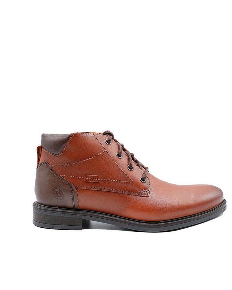 Botin hombre cordones piel