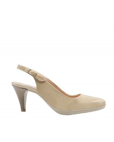 Zapato de salón destalonado charol de piel |  Apolos