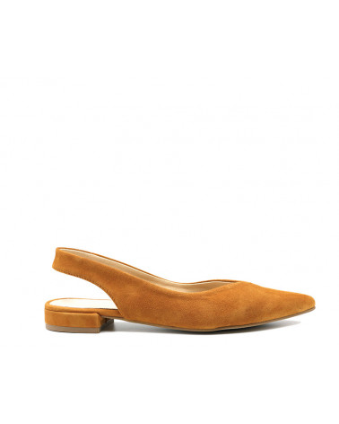 Bailarina plana destalonada fabricada en piel. Hecha en España. Apolos