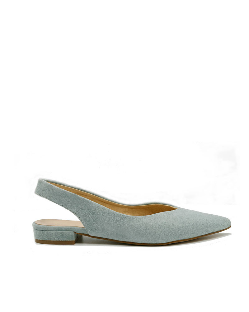 Bailarina plana destalonada fabricada en piel. Hecha en España. Apolos